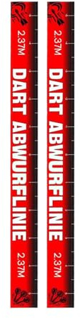 Dart Throw Line – 2 Pezzi Dart Throw Line Marker Floor Sticker | Nastro Adesivo riposizionabile per Ufficio, Club, Aree Ricreative, Sale Pause, dormitorio, Feste, casa, Appassionati di Giocatori