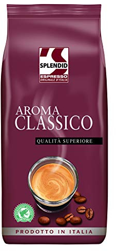 Splendid Aroma Classico, ganze Espresso Bohnen 1kg, vollmundiger Geschmack, auch ideal für Cappuccino