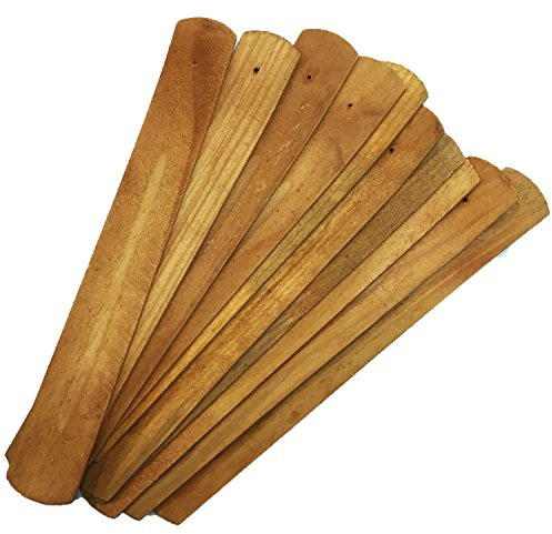 TRENDBOX 10pcs Handmade Plain Wood Wooden Incense Stick Holder Burner Ash Catcher Natural Design Buddhist