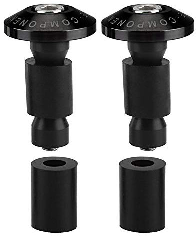 Outbit Lenkerendstopfen - 22 mm 7/8-Zoll-Lenkerendkappen für Motorradlenker für ATV-Offroad-Rennen(Schwarz)