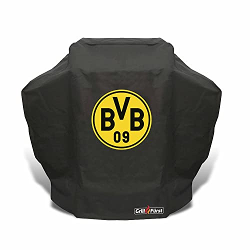 Grillfürst Grill Abdeckhaube BVB Borussia Dortmund - robuste Grill-Abdeckung 131 x 47 x 130 cm, wetterfest und wasserdicht, Abdeckung Gasgrill für Napoleon Rogue 365