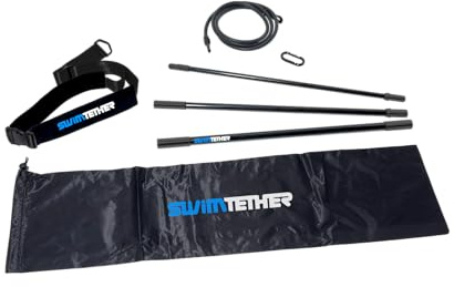 Swim Tether ST3 Home Swim Trainer – Stationary Swimming Belt for Small Pools – Swim in Place for Full‑Body Workouts & Cardio Exercise at Home