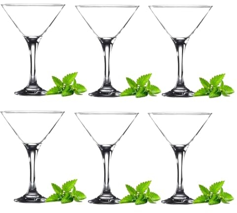 Glasmark KROSNO 1992 Set de Copas para Martini Copas para Cóctel Set de 6 Cristal para Martini Vaso con Tallo Bol para Cóctel Vasos para Martini Apto para Lavavajillas 6x150 ml