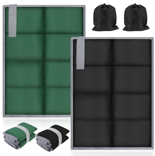 Rierousy 2 Stück Sitzkissen Outdoor, Faltbar Wasserdicht Sitzunterlage Outdoor, Sitzmatte Outdoor mit 2 Aufbewahrungsbeutel für Outdoor Spielplatz Garten Stadion Camping (39cm*29.5cm)