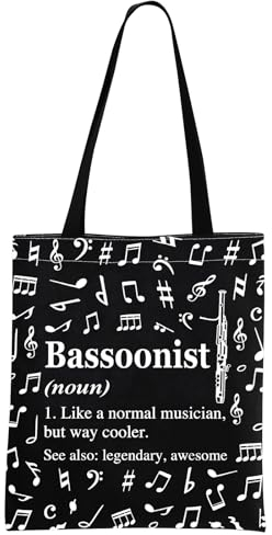 Fagott Geschenk Fagott Wertschätzung Geschenk Fagott Liebhaber Geschenk Fagott Tragetasche für Fagott Spieler, B-assoo Tragetasche, Schwarz