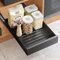 Kitstorack Teleskopschublade, Ausziehbare Schubladen-Aufbewahrungsregale für Küchenschränke, Ausziehbare Ausziehbare Schublade, Slide out Cabinet Organizer Küche, 43 Tiefe x 30 Breite x 8 Höhe cm