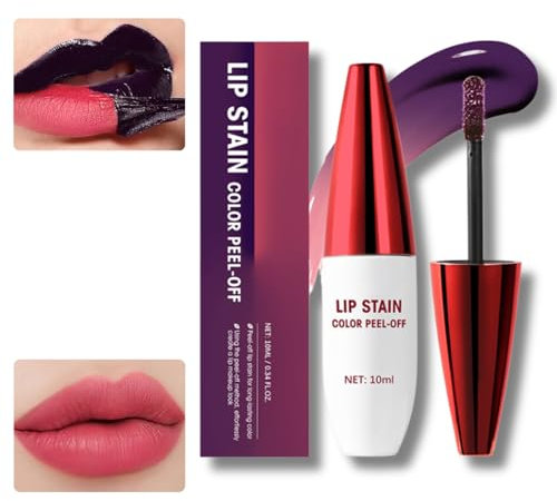 SHEBEEDO Lip Stain Non-Stick Cup Peel Off Lip Stain Lip Tint Peel Off Makeup For Women Extreme Amazing Make Up Peel Off Lip Tint Long Lasting Matte Finish Liquid Lipstick (#2 Cool Rose)