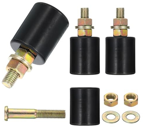 QUARKZMAN 4pz 1,57 x 1,89(LxA) Guide per Cancello Scorrevole Rulli Guida Nylon Ruota Supporto Cancello Scorrevole per Puleggia Porta Elettrica, Nero