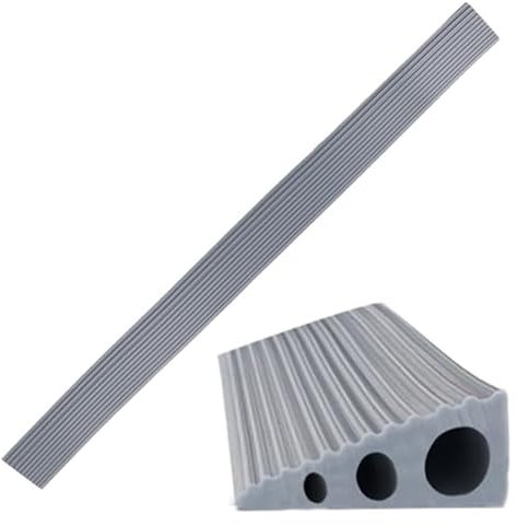 Dokeno Türschwellenrampen 90 x 6 x 2cm, Übergangsprofil Selbstklebend, Silikon Türschwellenrampe, Schwellenrampe, Rollstuhlrampe für Badezimmer, Rollstuhl, Kinderwagen, Rollator oder (Grau, 90cm)