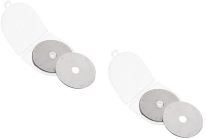 OSALADI 2 Set Coltello Rotante Per Stoffa Lame Sostitutive Taglierina Rotativa Cerchio Sostituzione Cutter Tessuto Taglio Lame Rotative Per Tessuti Lame Trapuntate -7 Argento 10 Pezzi*2