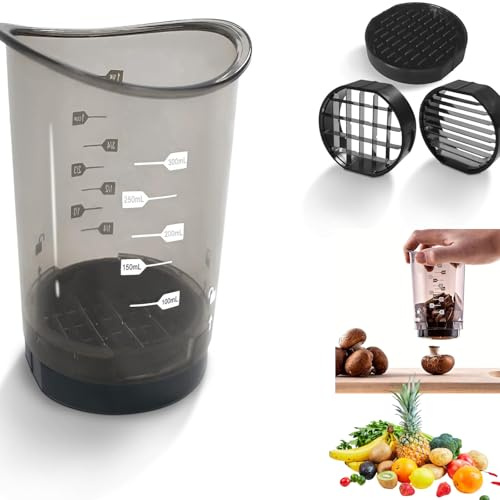 1 Pcs Cup Slicer, Strawberry Slicer and Grape Cutter, Stainless Steel Fruit for Quick Salad Prep, Compact Kitchen Gadget for Healthy Snacks (Black)