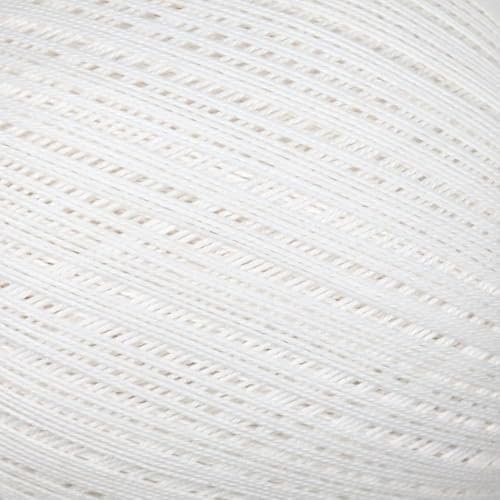 #10 Premium Mercerised Egyptian Cotton Crochet Thread - 3 Ply Pearl-Effect Finish - Soft, Strong & Lustrous - 100g - Daisy Crochet Cotton 100 White
