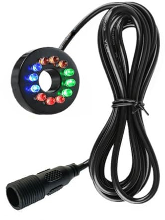 IOIUSKKU Illuminazione RGB per laghetti, illuminazione a LED per laghetti, luce subacquea, luce impermeabile, display LED mozzafiato, Multicolore 12LED