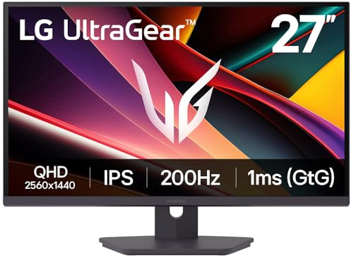 LG UltraGear G6 27G610A Gaming Monitor - QHD 1440p IPS 27 Inch, 200Hz, 1ms GtG, FreeSync Premium, DisplayHDR 400, HDMI, DP1.4(DSC), Black