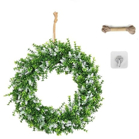 SCBOY Orquídeas Coronas para Puertas 45 Cm Primavera Verano Realista Artificial Decoración para Puertas De Entrada Corona para Puertas Todo El Año para Bodas San Valentín Estilo Rústico Ventanas