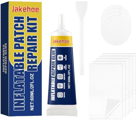 Kit de Réparation Piscine Imperméable et Transparent, pour Matelas Pneumatique et Jacuzzi, Patchs Autocollants Rapides et Résistants sous l'eau pour Structures Gonflables en PVC, ABS(60ML)
