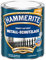 Hammerite Metallschutzlack Struktur-Effekt, 3in1 Rostschutzlack für Metall, wetterfest und stoßfest, für außen und innen, Silbergrau, 250ml