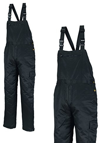 teXXor kylhus byxbyxa frigo varm vinterbyxa med hängslen, XXL, svart, 4310