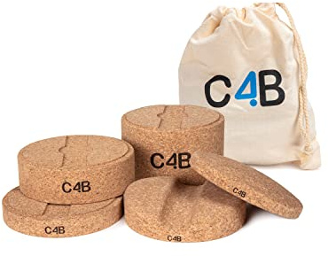 C4B Set Extensor Espalda Corcho, Estirador para Espalda Columna y Pecho, Estirador de Espalda con Ajuste de Altura, Entrenador Espalda para Músculos Pectorales y Estiramientos, con Bolsa de Algodón