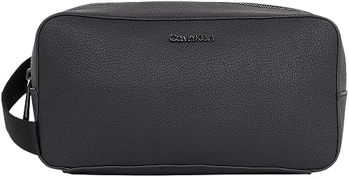 Calvin Klein Herren Kulturbeutel Kunstleder, Schwarz (Ck Black), Onesize