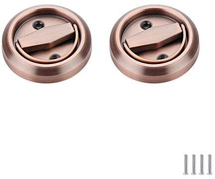 SYDARSYN 2 piezas Manijas de Puerta Empotradas Manijas Redondas al Ras Tiradores Acero Inoxidable Empuñadura Muebles Pomos de Puerta Oculto Tatami Tiradores para Cajones Armarios 38mm