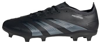 adidas Unisex Predator League Firm Ground Football Boots, Core Black / Carbon / Core Black, 44 EU