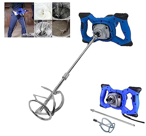 2600W Rührwerk - 0-1700u/min Drehzahl - mit 6 einstellbaren Geschwindigkeiten - Arretierbarer Schalter - Farb-Mörtelrührer Betonrührer Zementrührer für Industrie und Haushalt