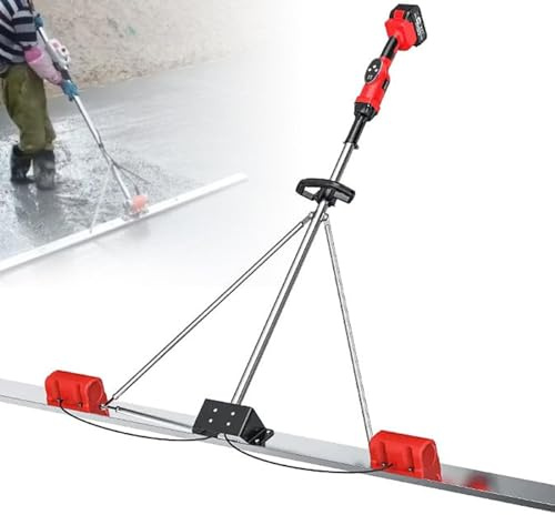 Macchina vibrante per massetto in calcestruzzo, strumento elettrico senza fili con 9 impostazioni di velocità, lunghezza 1,5 m, ideale per massetti e finiture efficienti