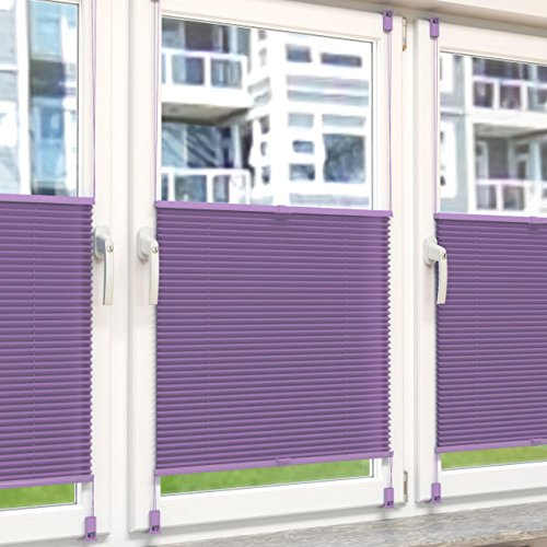 HOMELUX Plissee Jalousie für Fenster, Licht- & Sichtschutz, Kinderleichte Klemm-Montage ohne Bohren, Stufenlos Verstellbar, Hochwertiges Polyestergewebe