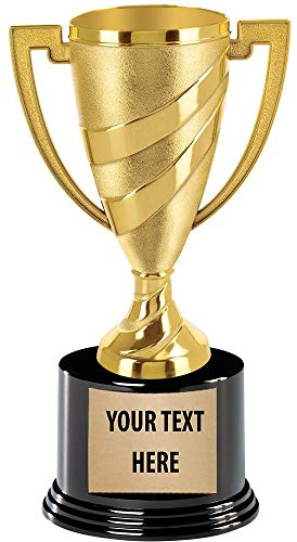 Large Cup Trophies, 9 Gold Cup Real Trophy Award with Custom Engraving, 1 Pack Prime