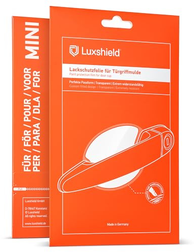 Luxshield bil dörrhandtag skyddsfilm infällt grepp för MINI Clubman 2 (II) F54 I 2015-2024 - repskydd, lackskyddsfilm - transparent glansig