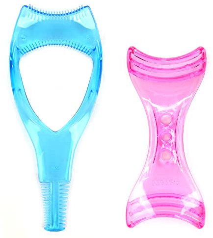 2PCS Makeup Eyelash Tool Mascara Applicator Set with Eyelash Guard and Eyeliner Shield Silicone Mascara Stencil- Makeup Tool for Women and Girls