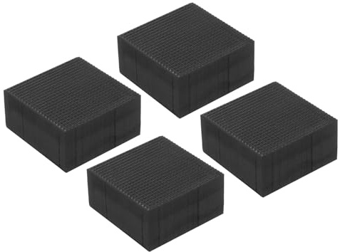PATIKIL Anti-vibrationsmattor i gummi, 4 st kvadrat 1,97 tum x 1,97 tum x 1 tum för HVAC Luftkonditionering Luftkompressorer Tvättmaskiner, svart