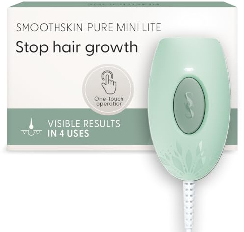 SmoothSkin Pure Mini Lite IPL Green Hair Removal Device â Compact At-Home Laser Hair Removal for Women, Safe for Face & Body, Permanent Hair Reduction, Gentle & Painless, Salon-Quality Results