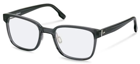 Rodenstock Quadratisch Azetat Brillen in Grau für Herren, Brille mit Sehstärke, optional mit Sonnenbrillen tönung oder Blaulichtfilter (Modell R5372)