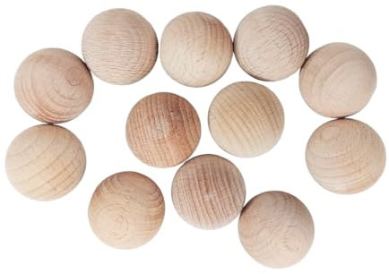 Pandiui23 12 Kickerbälle aus Buchenholz, 33 mm, Tischfußball, Ersatz, Bälle (12)