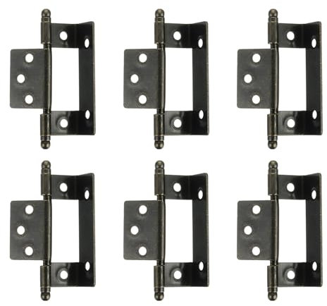 QUARKZMAN 6pz Armadio Cerniere Completo Incassato 3,4x0,7 Parziale Avvolgente Lunga Cerniera Bronzo