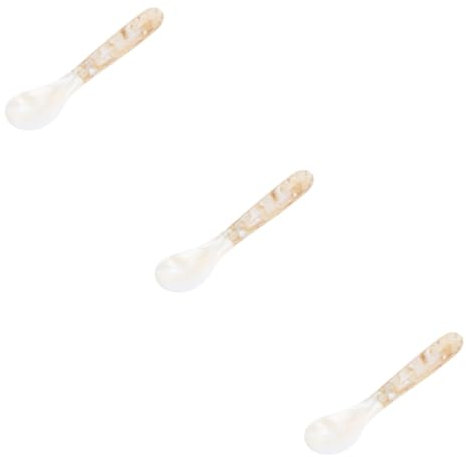 Amosfun 3St Hausbedarf Getränkegarnitur Muschelförmiger Löffel kleine Löffel für den Haushalt küchenlöffel kaffelöffel Restaurant-Dessertlöffel Suppenlöffel für den Haushalt Hülse