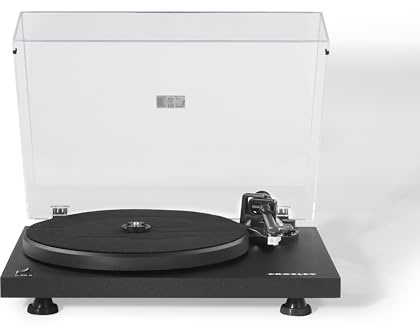 Crosley C6 Turntable Record Player - 2-Speed Vinyl Player, Home Turntables for Vinyl Records, Bluetooth Out Record Players, Built in Pre-Amp, Audio-Technica Cartridge, Black