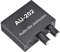 Jrifedptry AU-202 - Mezclador estéreo de 2 entradas y 2 salidas, distribuidor de audio para auriculares, potencia externa, control de volumen solo