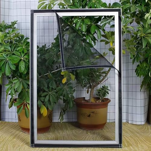 60x175cm Insektenschutz Rollofenster zum Einhängen, Insektenschutz-Rollo, Fensterrollo als Mückenschutz, Fliegengitter, Selbstbausatz