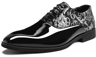 Allthemen Derby Herr Jacquard spetsiga skosnören stad eleganta formella jackor bröllop, pengar, 45 EU