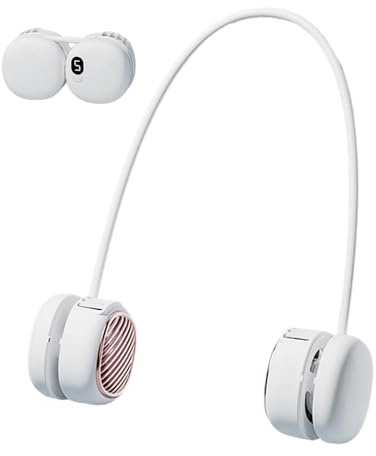 Genérico Ventiladores De Cuello - 5 Velocidades Silencioso Flexible Y Ponible - Ventilador De Cuello Recargable | Para Camping Crucero Aire Coche Viajes Verano Mujeres Hombres