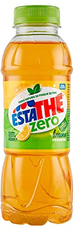 Estathé Zero Limone - The Freddo, Senza Zucchero, con Vero Infuso di Foglie di The e Succo di Limone, Bevanda Analcolica Senza Glutine, 12 Bottiglie da 0,4 lt