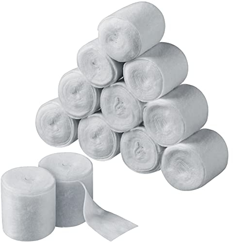 12 Rouleaux de Rembourrage Coulé Emballage Individuel Enveloppe de Rembourrage en Coton Doux à Utiliser avec Bandage Gaze Tissu de Plâtre pour Halloween Art Moulage Corporel Enveloppant