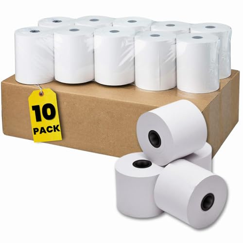 1InTheOffice Cash Register/POS Rolls, 1 Ply, 1 1/2 x 128', 10/Pack