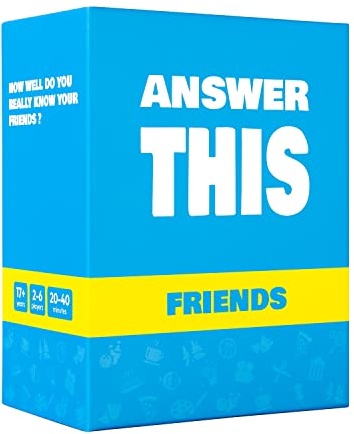 Answer This - English - How Well Do You Know Your Friends? - Fun Party Card Game for Teens & Adults - Great Conversation Starter for Family Night (Friends)