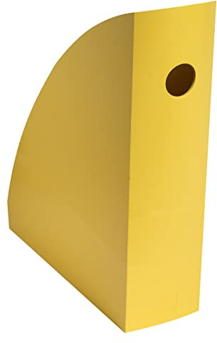 Exacompta - Rif. 18208D - 1 Portariviste MAG CUBE BeeBlue, raccoglitore per documenti, cataloghi, riviste larghezza 8,2 cm - Per formati A4 e A4 maxi - Colore zafferano