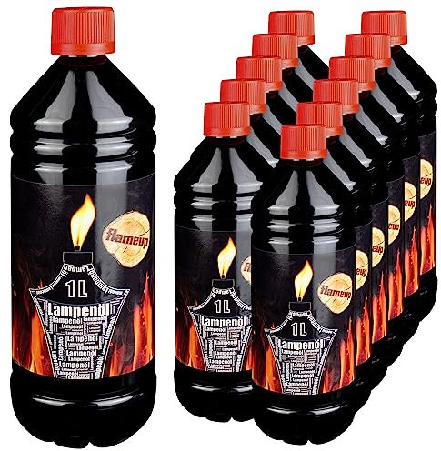 Olio per Lampada Neutral 1-24 Litri Clear Lampada Torcia Lanterna Bottiglie da Dentro fuori Flameup, Numero:12 L