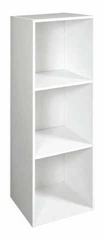 spot on dealz® 3 Cube Storage Unit Small Bookcase Wooden Storage Cabinets Book Shelf Shelves Bookcases and Shelving Units Display Furniture Indoor Living Room Decor White
